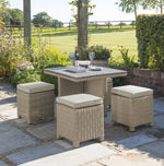 Palma 4 Seat Outdoor Wicker Cube Dining set