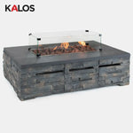 Palma Corner Sofa Set with Stone Fire Pit Table