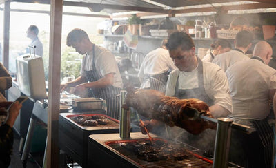 everdure by Heston Blumenthal barbecue in action.