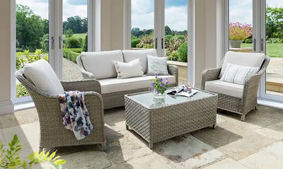 How do I clean and protect my wicker garden furniture?