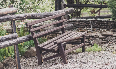 Old broken Garden Bench
