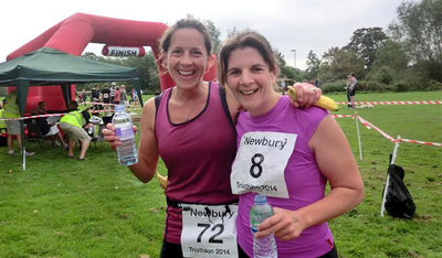 Mireille at the Newbury Triathlon 2014.