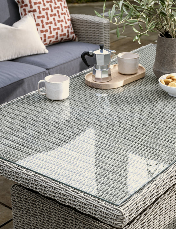 Palma High/Low Table with Glass Top