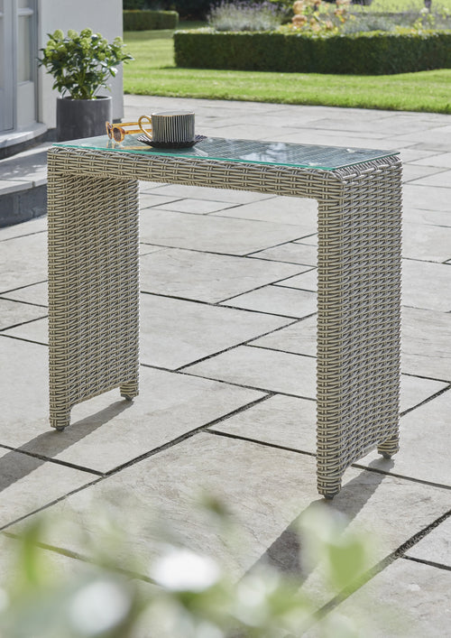 Palma Glass Top Side Table
