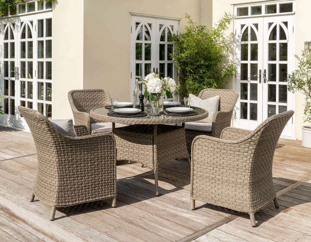 Kettler Charlbury 4 Seat Wicker Dining Set