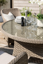 Kettler Charlbury Wicker 6 Seat Dining Set with Round Table