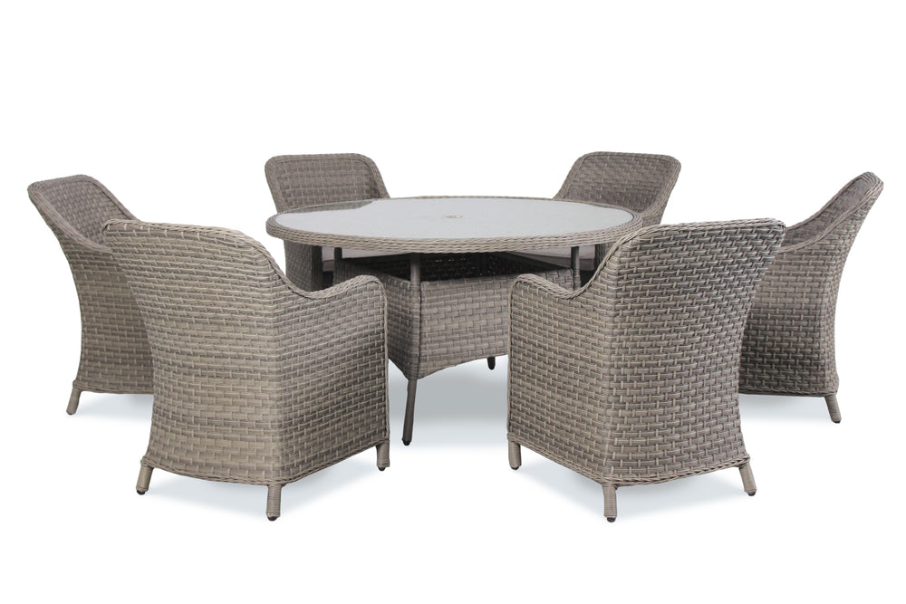 Kettler Charlbury Wicker 6 Seat Dining Set with Round Table