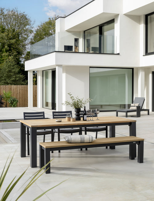 elba 6 Seat Dining Set with 3 Chairs and 1 Bench