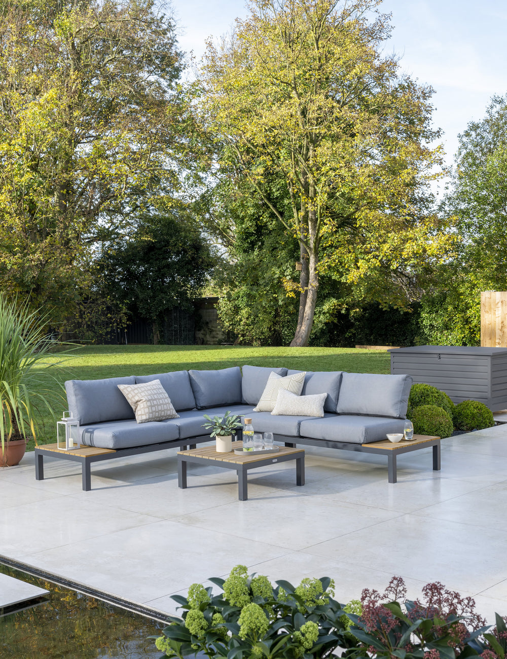 elba Signature Standard Low Lounge Corner Set (Grey) – Kettler GB