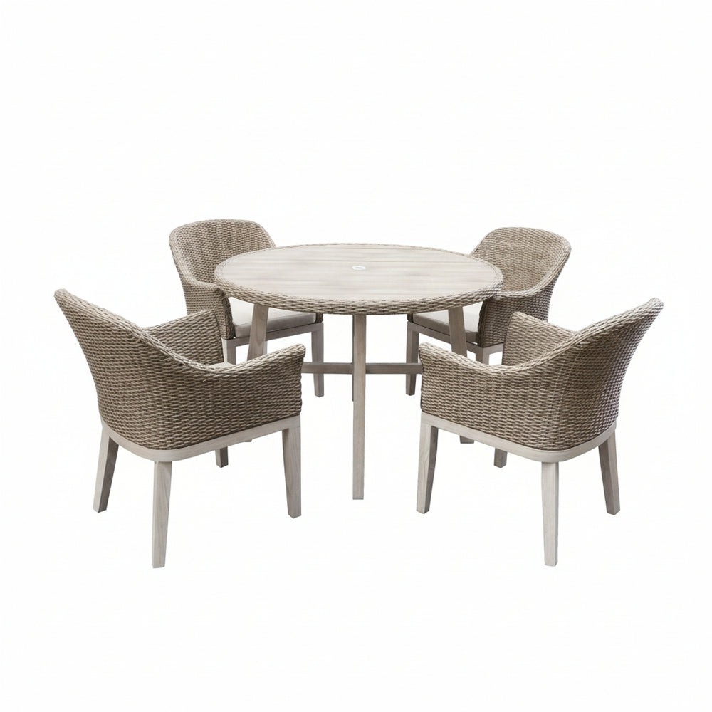Avora 4 Seat Wicker Dining Set