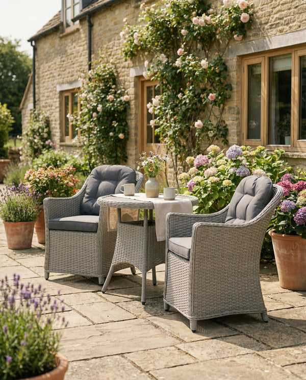 Foxley 2 Seat Wicker Bistro Set with 70cm Round Table