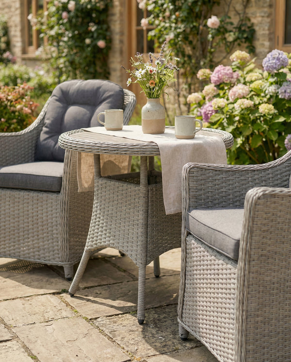 Foxley 2 Seat Wicker Bistro Set with 70cm Round Table