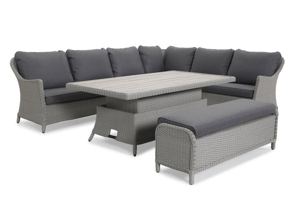 Foxley Rectangular Corner Set with 180x100cm High/Low Table