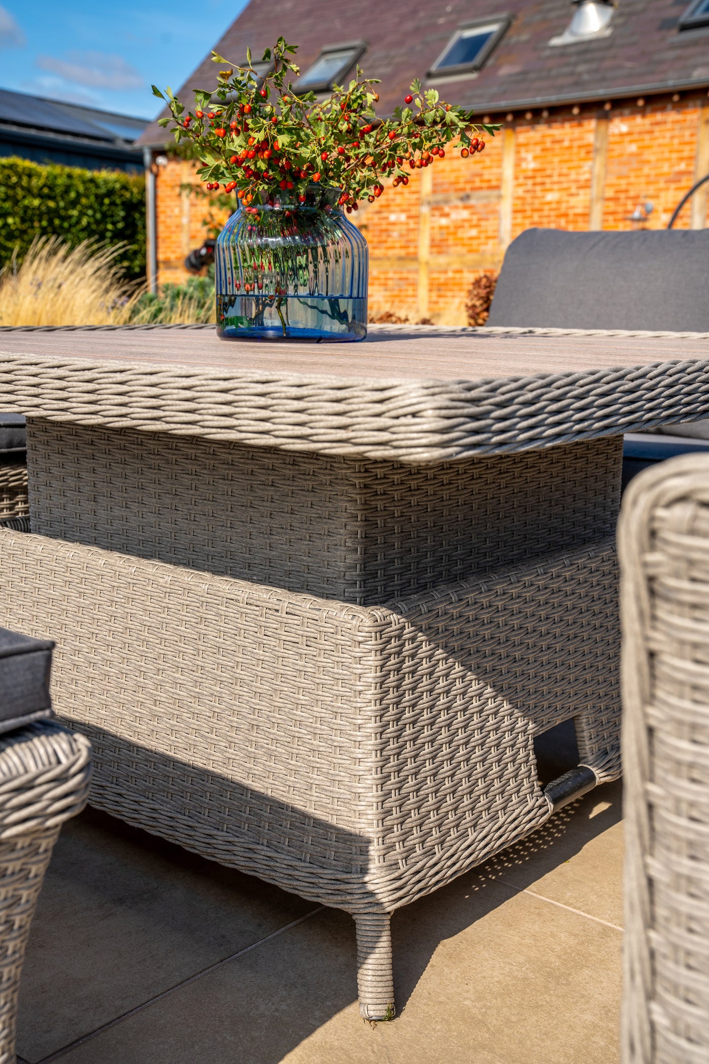 Foxley Square Corner Set with 120x120cm High/Low Table