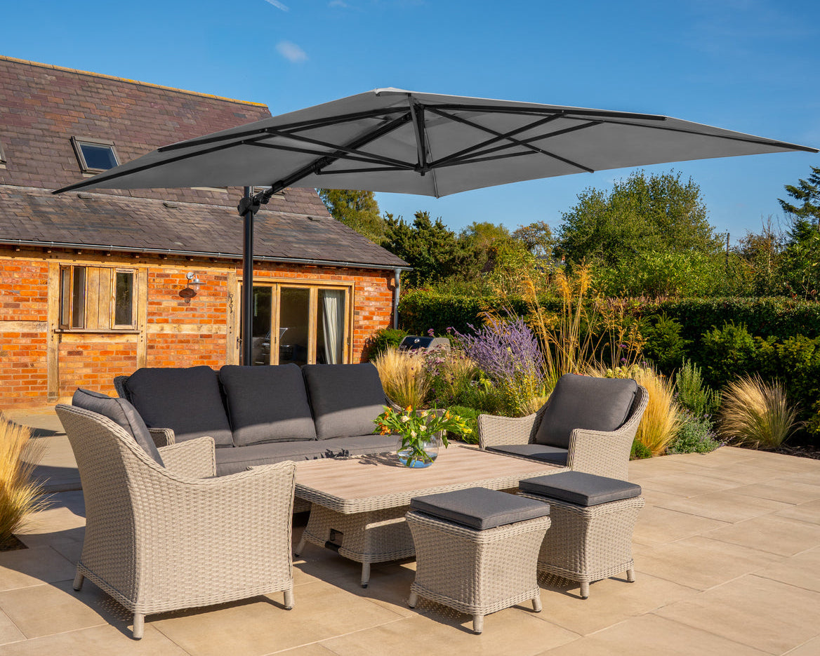 Foxley Wicker Sofa Set with High/Low Table