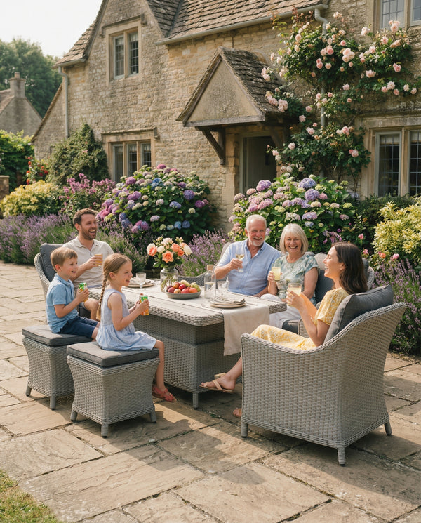 Foxley Wicker Sofa Set with High/Low Table