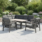 Tudor Corner Set Right Hand with 2 Armchairs and Rectangular High/Low Table