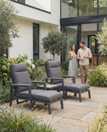 Tudor Companion Set with 2 Reclining Chairs & Stools