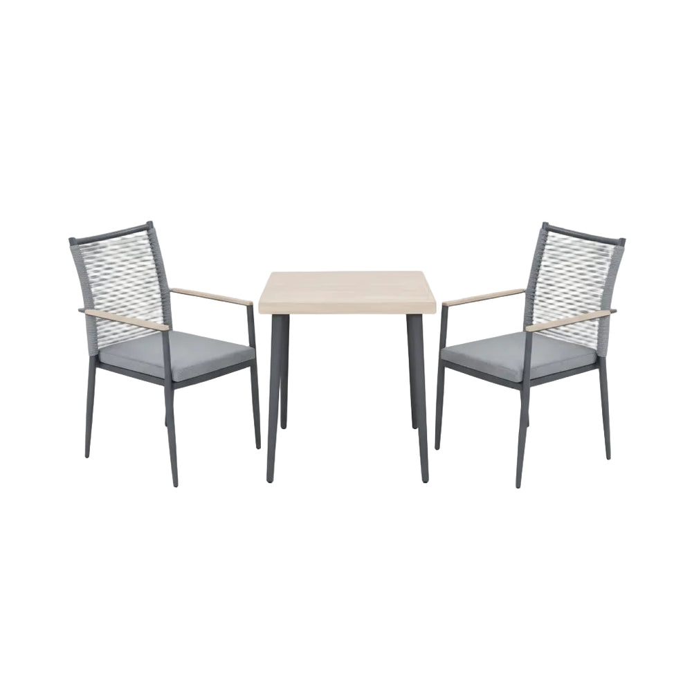 Merano Bistro Set with 60x60cm Square Table