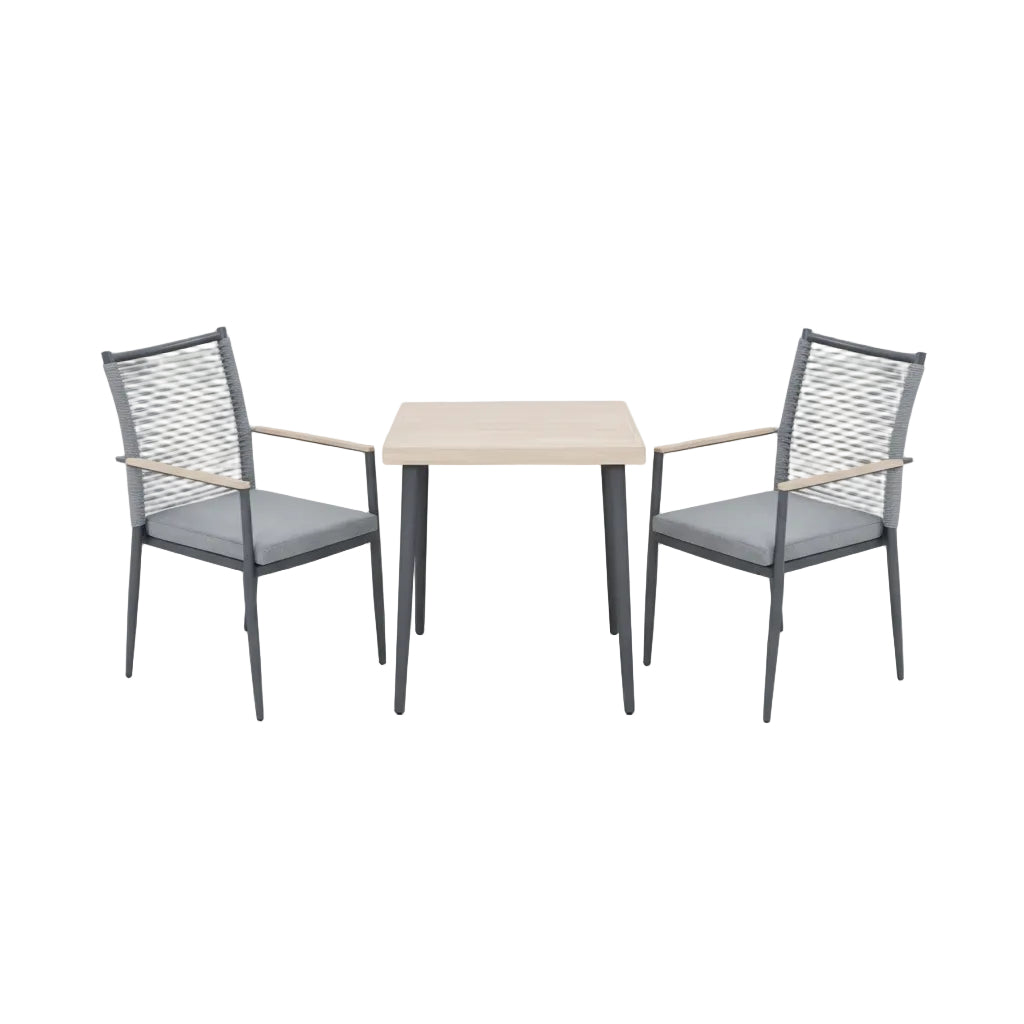 Merano Bistro Set with 60x60cm Square Table