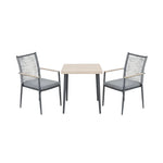 Merano Bistro Set with 60x60cm Square Table
