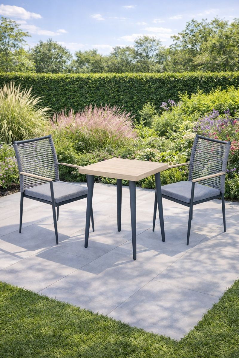 Merano Bistro Set with 60x60cm Square Table