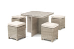 Palma 4 Seat Outdoor Wicker Cube Dining set