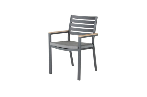 Elba Dining Chair Cushion / Grey Taupe / Weatherproof