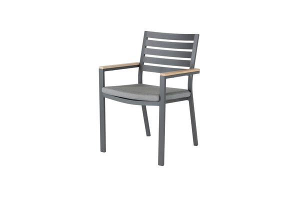 Elba Dining Chair Cushion / Grey Taupe / Weatherproof