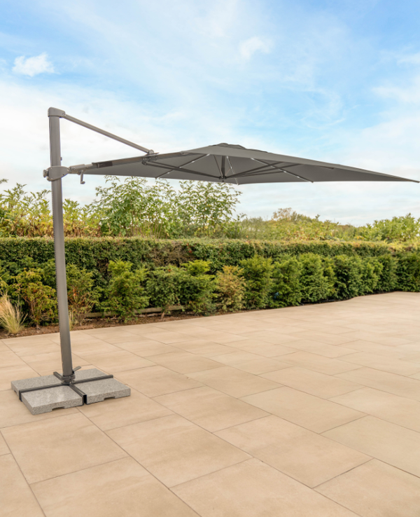 kettler patio umbrella Aura Free Arm Round Parasol 3m Stay comfortably shaded with the 9 Auto Kettler 3x4m Free Arm Parasol