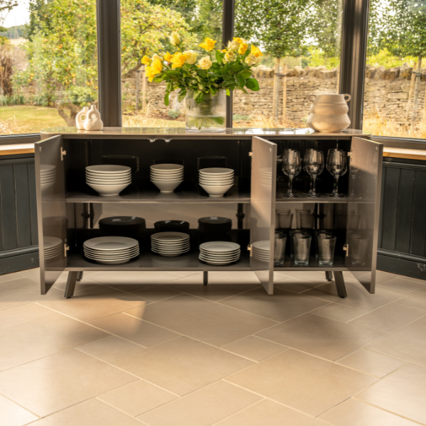 Lorenzo 3 Door Sideboard with High Gloss finish