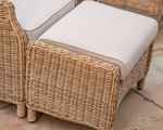 Hazel Wicker Companion Set with Reclining Armchairs