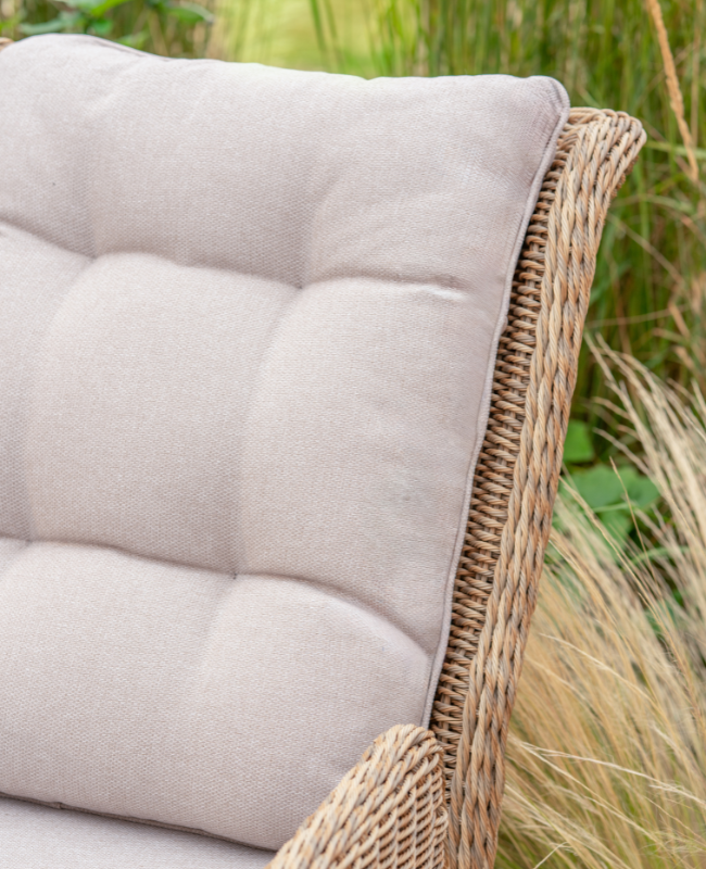 Hazel Wicker Companion Set with Reclining Armchairs