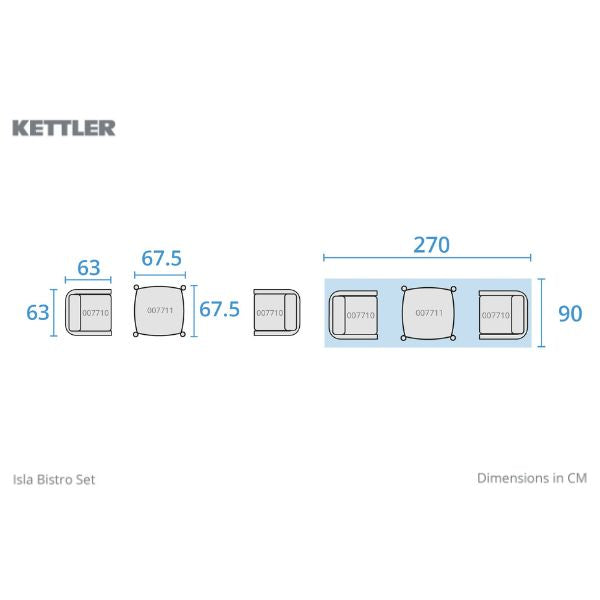 Isla Wicker Bistro Set