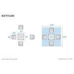 Isla 4 Seat Wicker Dining Set