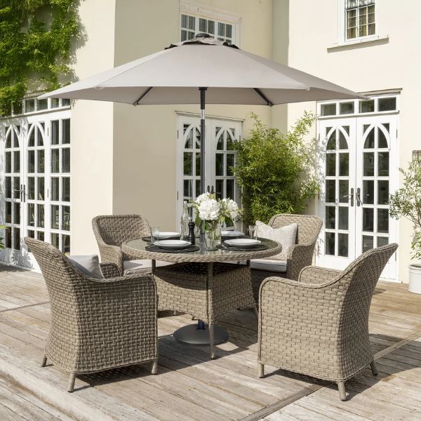 Kettler Charlbury 4 Seat Wicker Dining Set