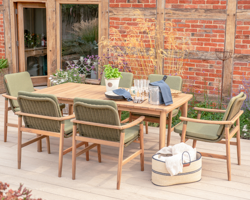 Meadow 6 Seat Wood Dining Set