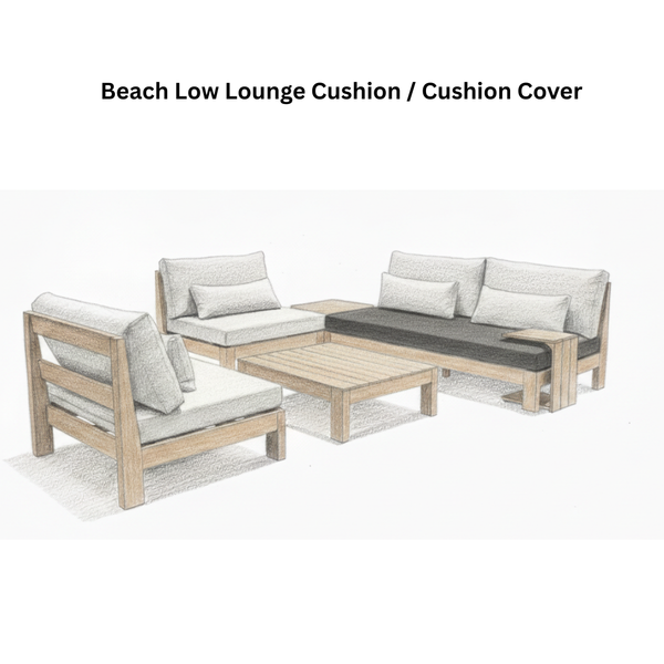 Beach Low Lounge Cushion / Cushion Cover