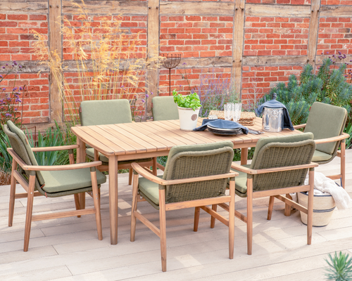 Meadow 6 Seat Wood Dining Set