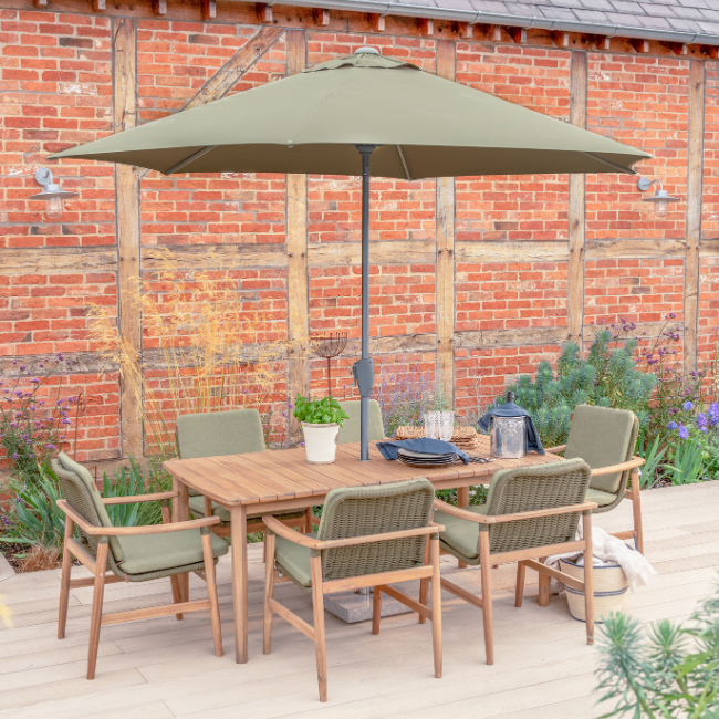 Meadow 6 Seat Wood Dining Set