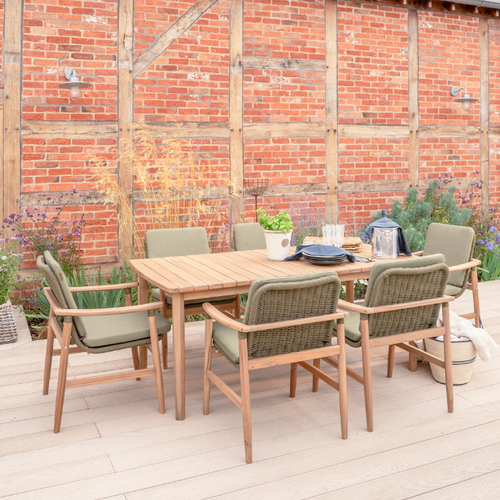 Meadow 6 Seat Wood Dining Set