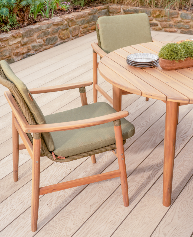 Meadow 4 Seat Wood Dining Set