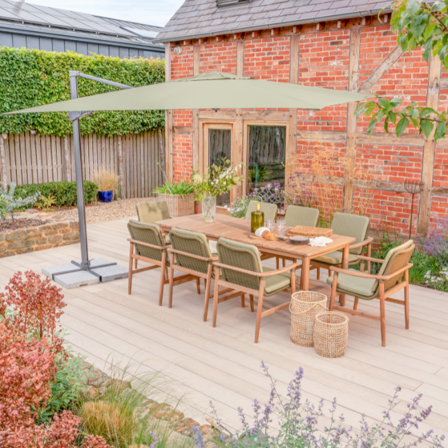 Meadow 8 Seat Wood Dining Set