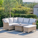 Biarritz Wicker Square Corner Set with High/Low Dining Table