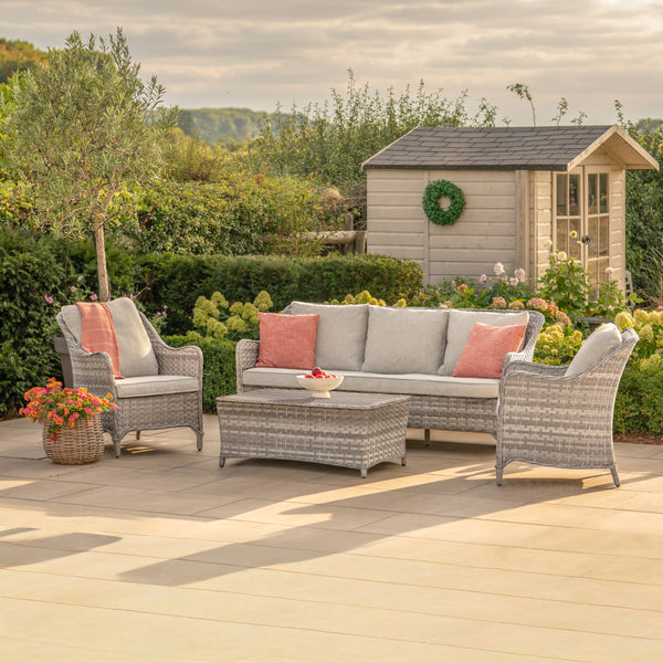 Biarritz 5 Seat Wicker Lounge Set