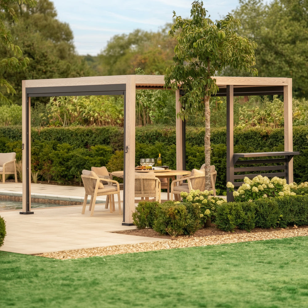 Kettler Signature Pergola in Wood Effect. Available in 3 Sizes