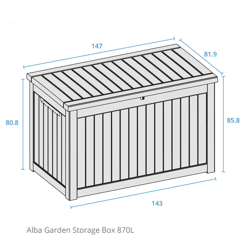 Kettler Alba 870L Weatherproof Garden Storage Box