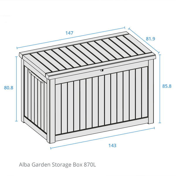 Kettler Alba 870L Weatherproof Garden Storage Box