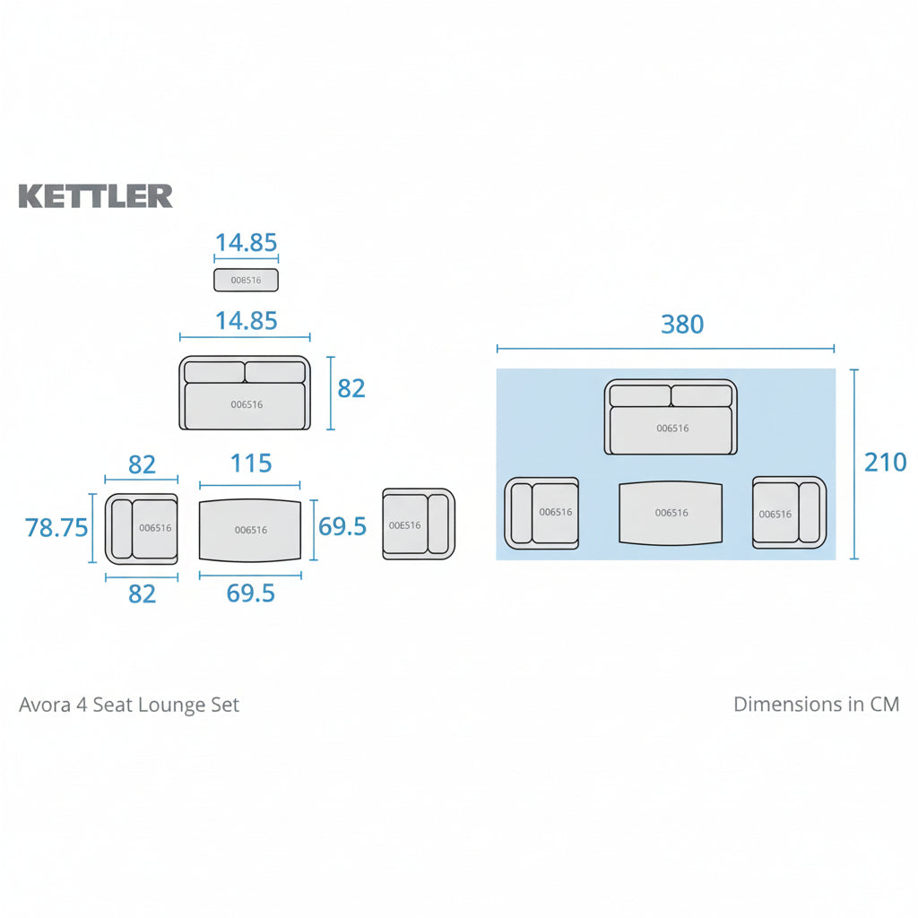 Avora 4 Seat Wicker Lounge Set