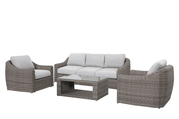 Azore Wicker Sofa Set with Coffee Table